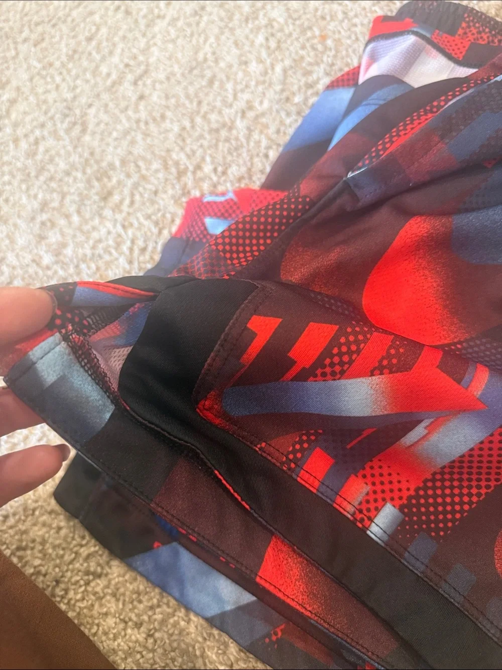 Nike Red, Blue & Black Boys Athletic Tee and Shorts Set size S
